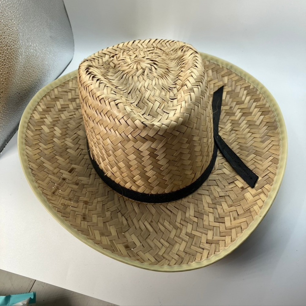 Billy Bob's Texas Straw Cowboy Hat Black Band Rodeo Honky Tonk‎ Fort Worth New